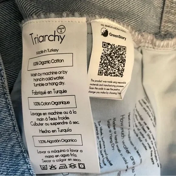 Triarchy Ms. Triarchy V-High Rise Straight Leg Medium Indigo Size 29 NWT
